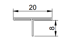 Hình ảnh kỹ thuật nẹp inox t20